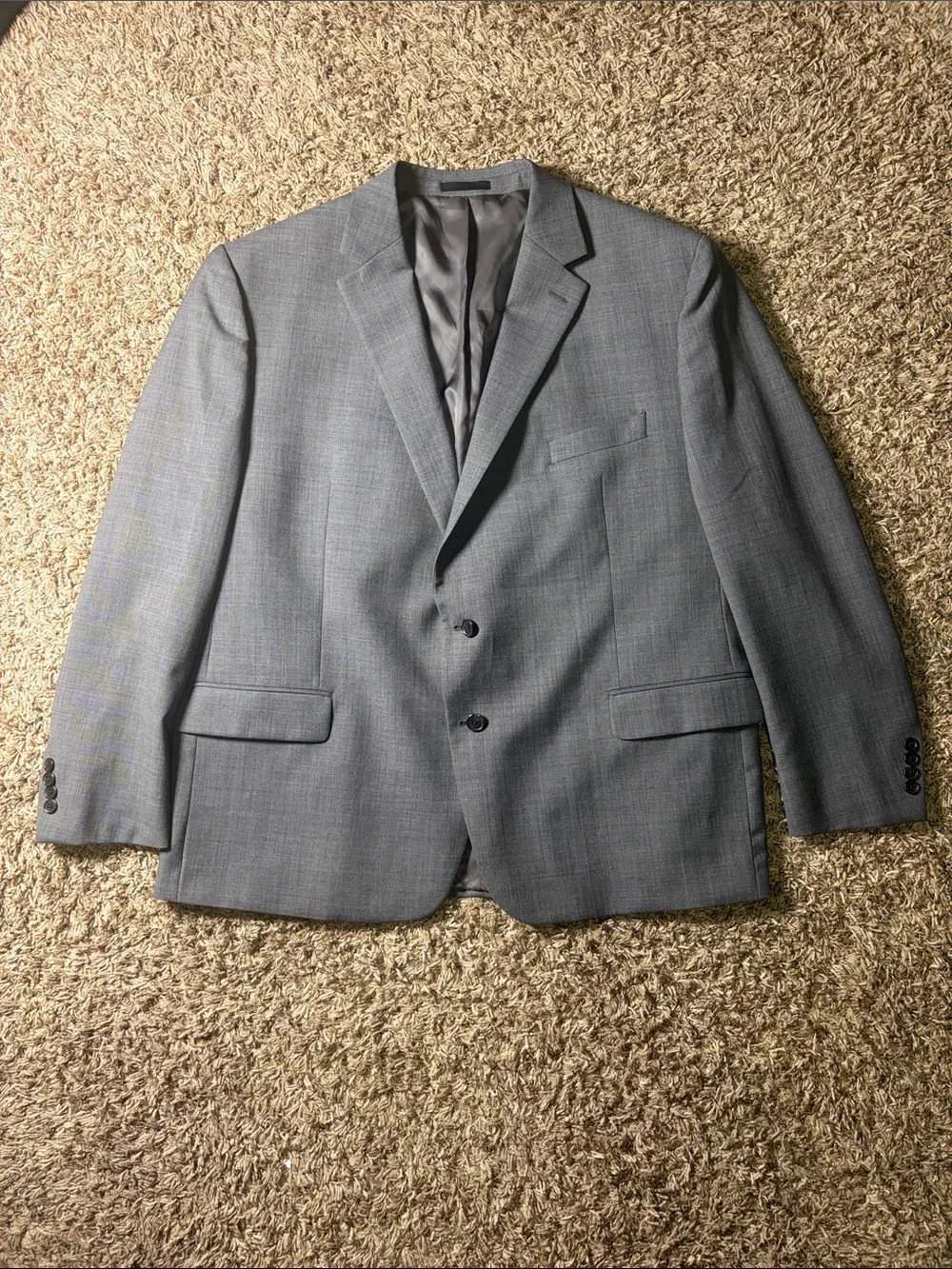 Lauren Ralph Lauren Men’s Blazer 50R Gray 100% Wool Natural Stretch 2 Button